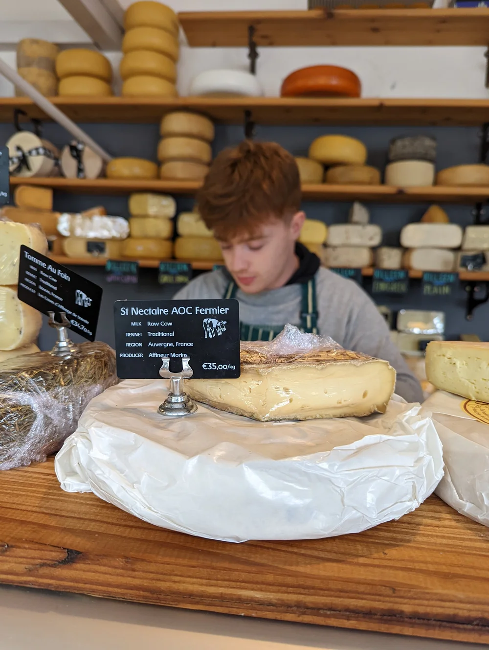 Cheesemonger Shane at Sheridans Cheesemongers